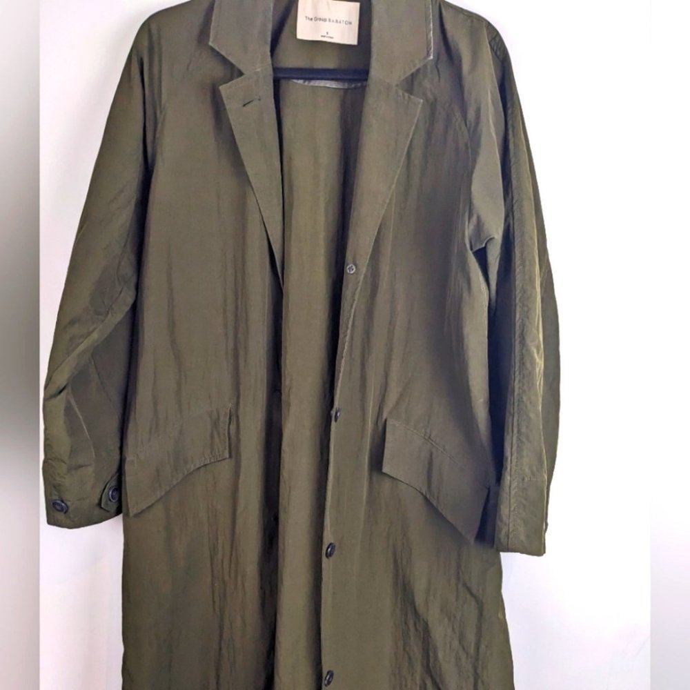 ARITZIA babaton Skylar trench coat moss green size small - Picture 8 of 13